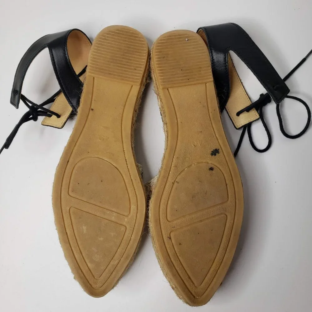 Andre Assous Women’s Snakeskin‎ Leather Ankle Strap Espadrilles Sandals Boa 9.5